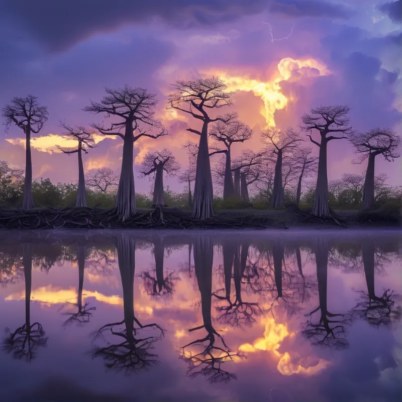 Mystical Tree Reflections