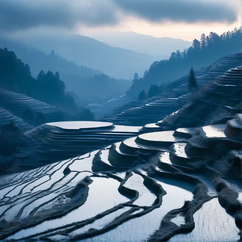 Misty Rice Terraces