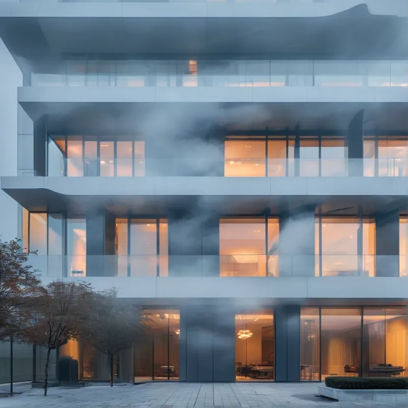 Modern Misty Architecture