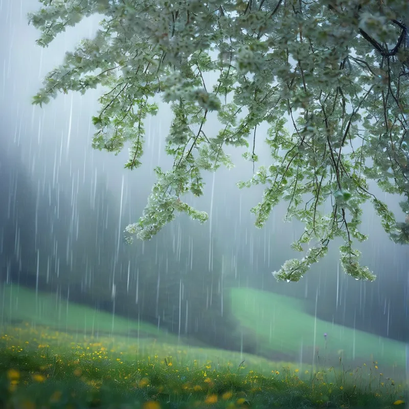 Rainy Spring Blossoms
