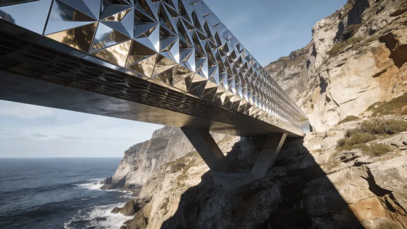 Bridge in Coastal cliff