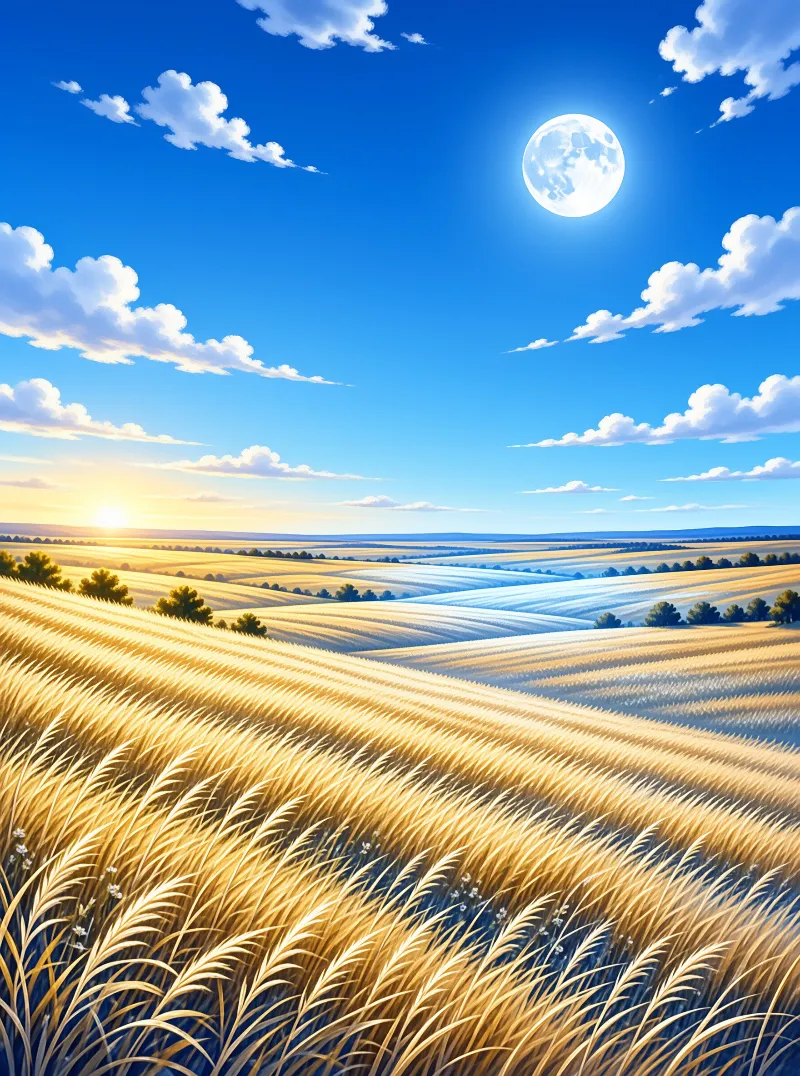 Sun and Moon Wheat Fields