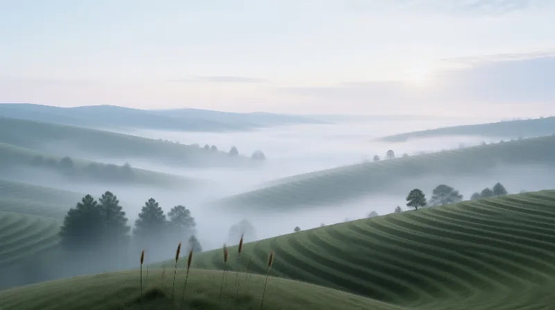 Misty Rolling Hills