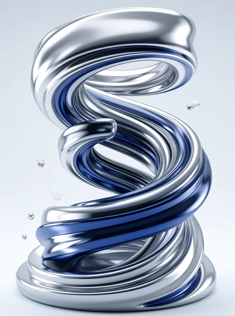 Abstract Metallic Spiral