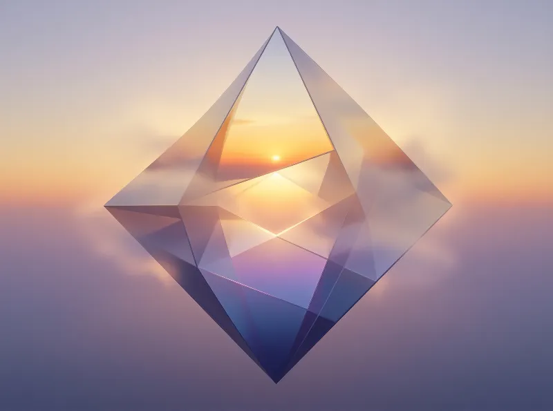 Floating Crystal at Sunrise