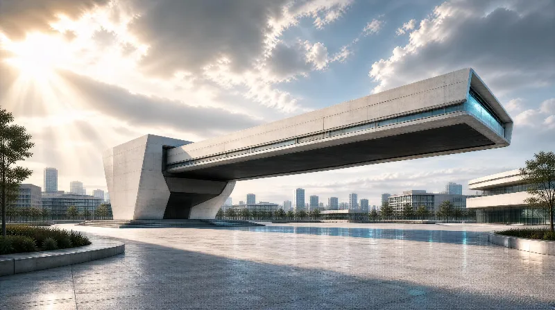 Modern Suspended Concrete Structure