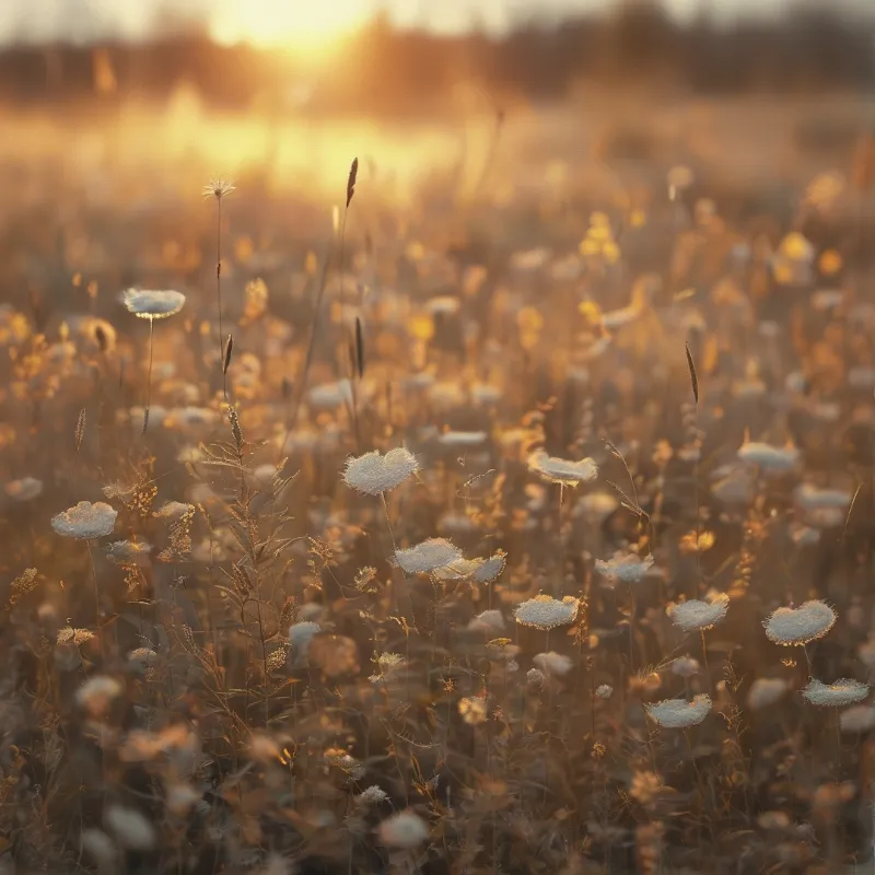 Golden Hour Wildflower Field
