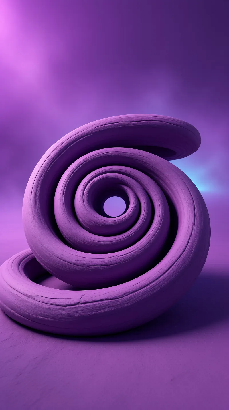 Purple Spiral Sculpture