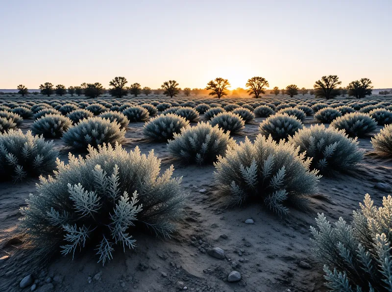 Frosted Sagebrush Landscape