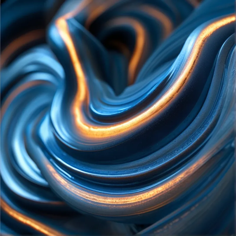 Abstract Chrome Swirl
