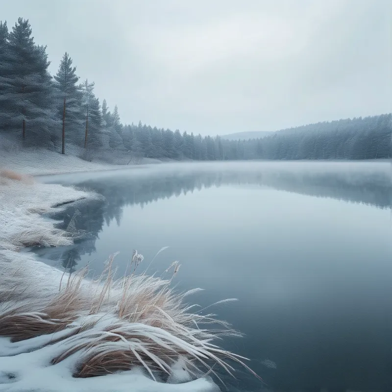 Winter Mist Lake