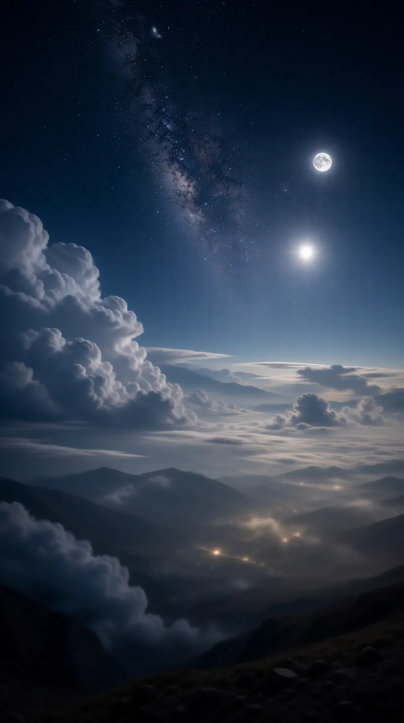 Starry Night Mountain View