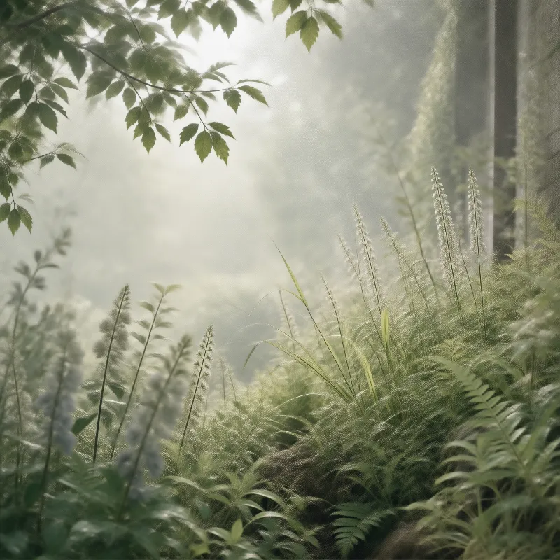 Misty Forest Scene