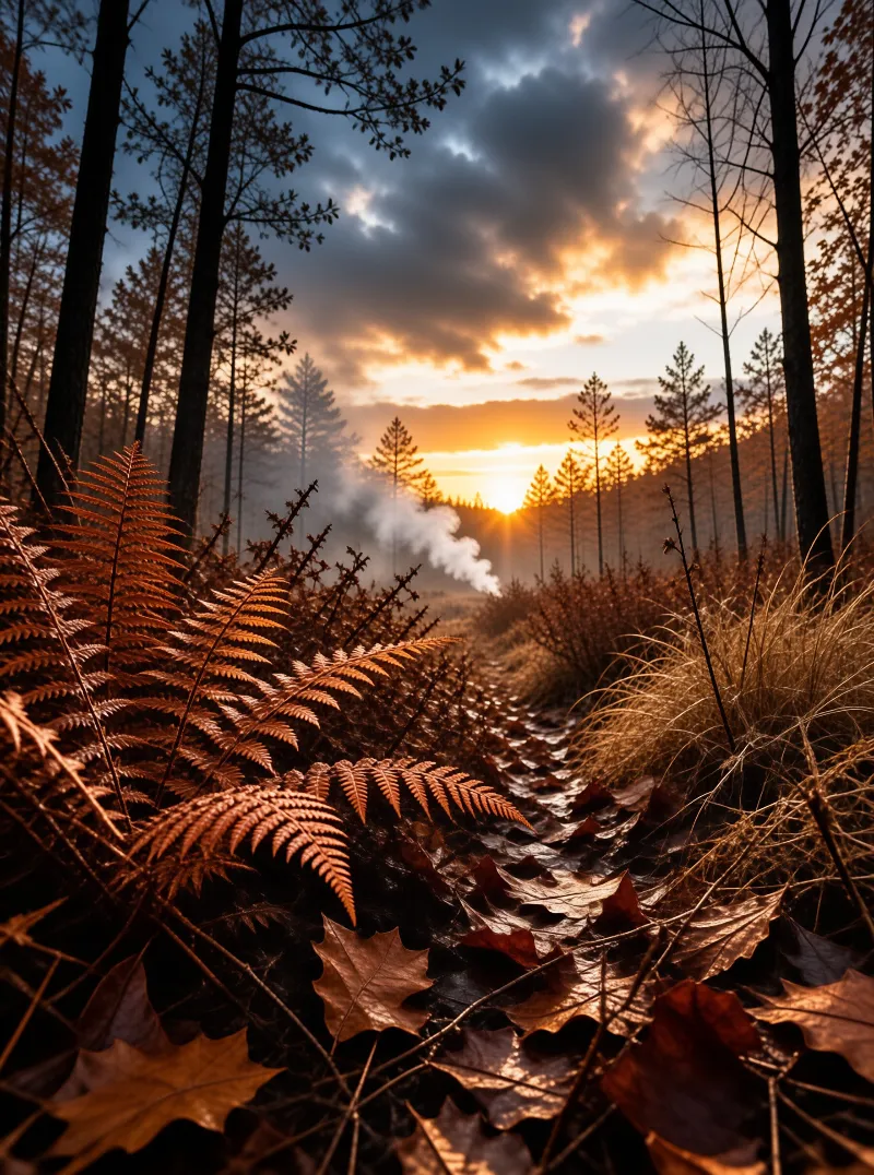 Autumn Forest Sunset