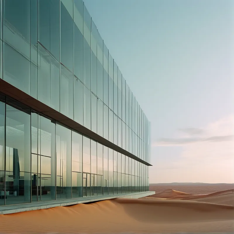 Glass Architecture in Desert