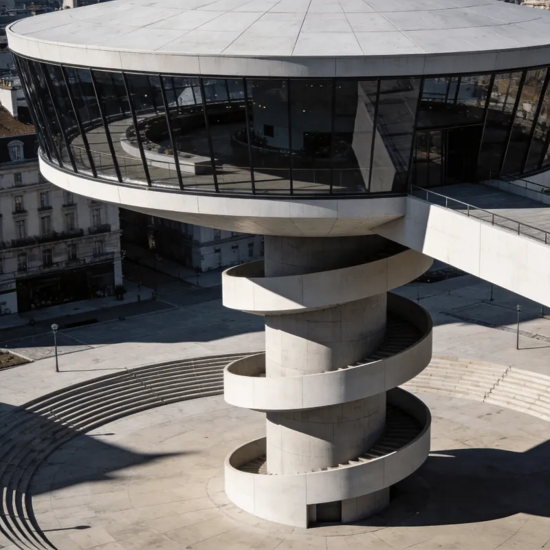 Observatory with Floating Cantilever — Urban Plaza