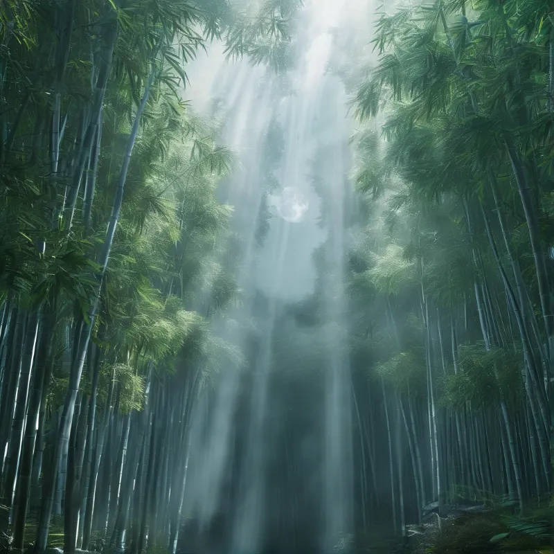 Sunlight in Bamboo Grove