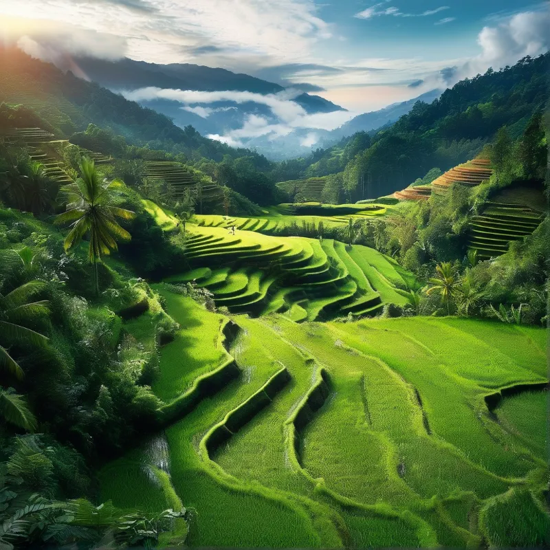 Misty Mountain Rice Terraces