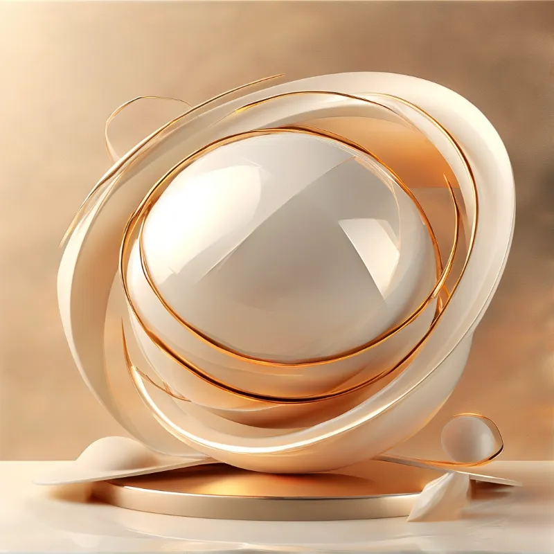 Abstract 3D Gold Sphere