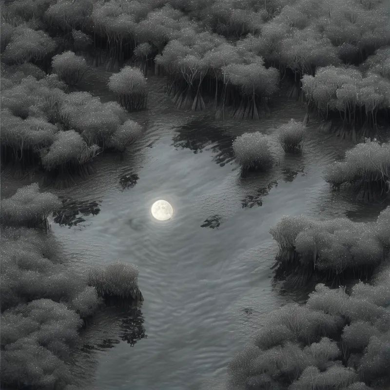 Full Moon in the River