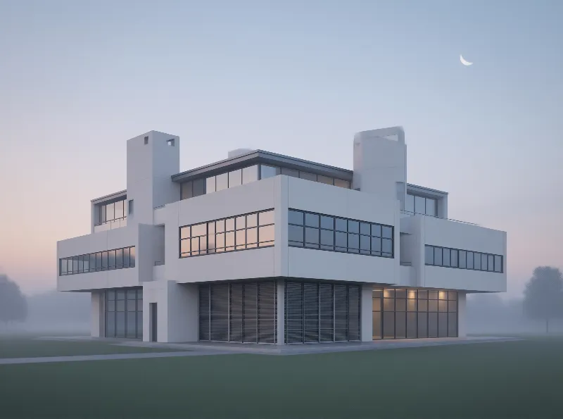 Modern White Villa Architecture