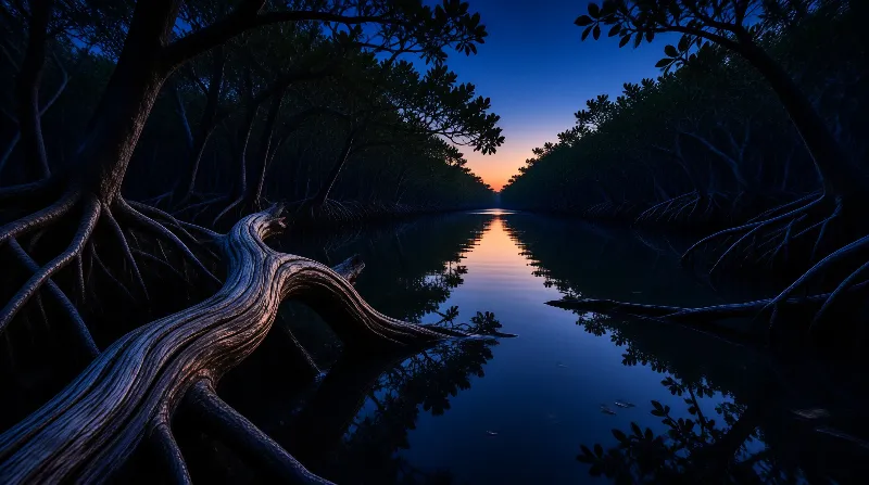 Mangrove River at Dusk