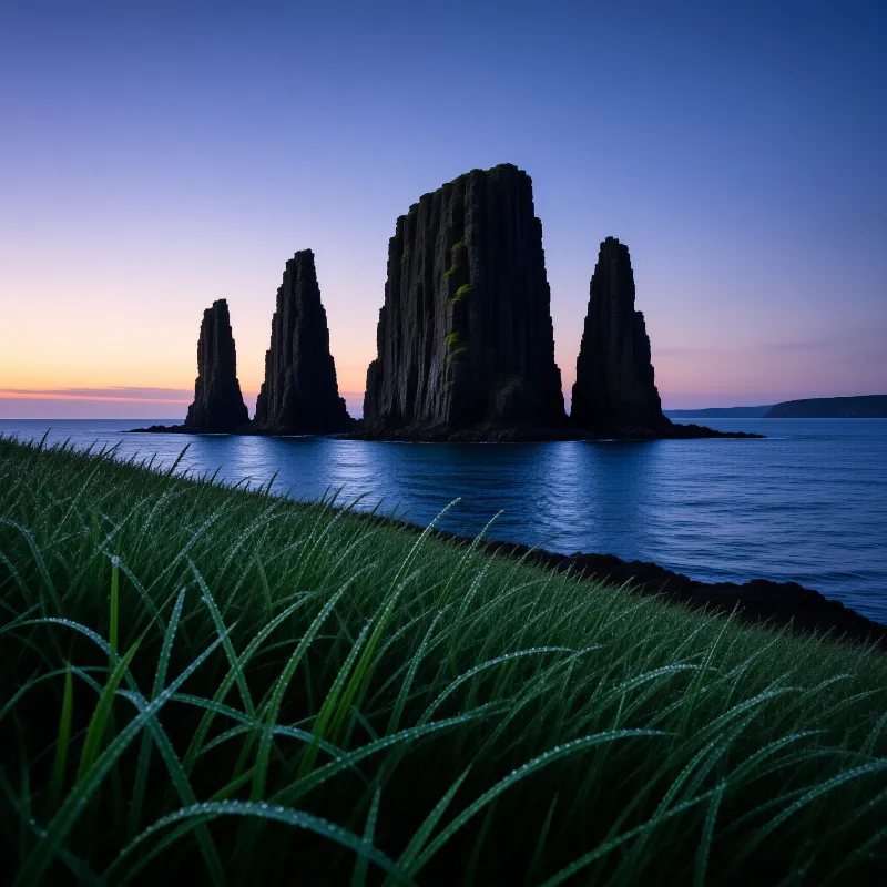 Twilight Sea Stacks