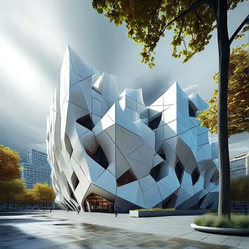 White Geometric Modern Design