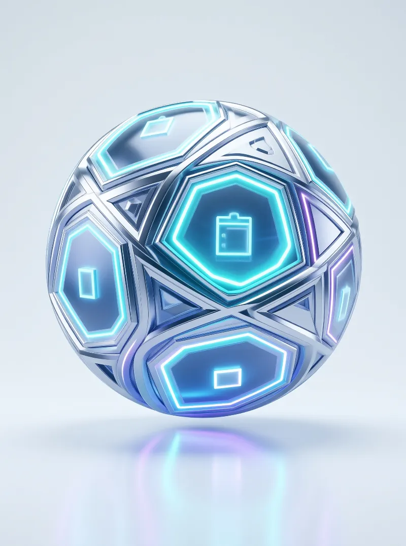 Futuristic Glowing Energy Sphere