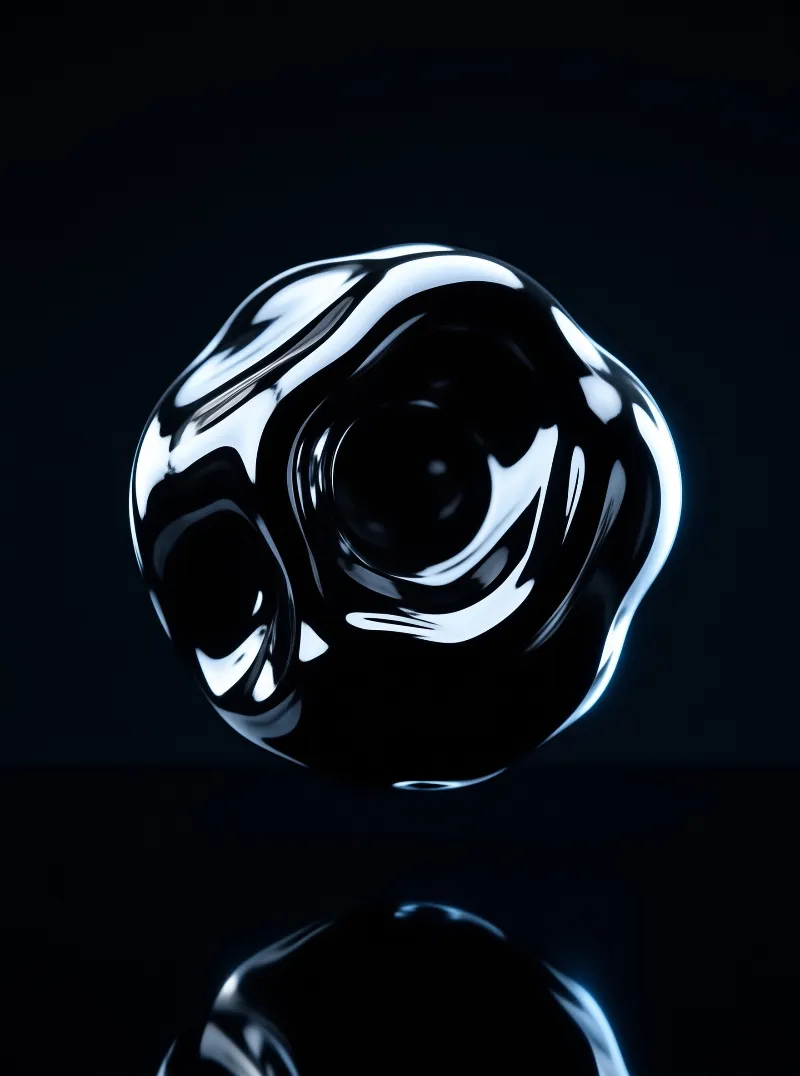 Obsidian Orb — Liquid Light Study