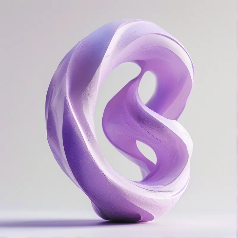 Abstract Purple Twisted Loop