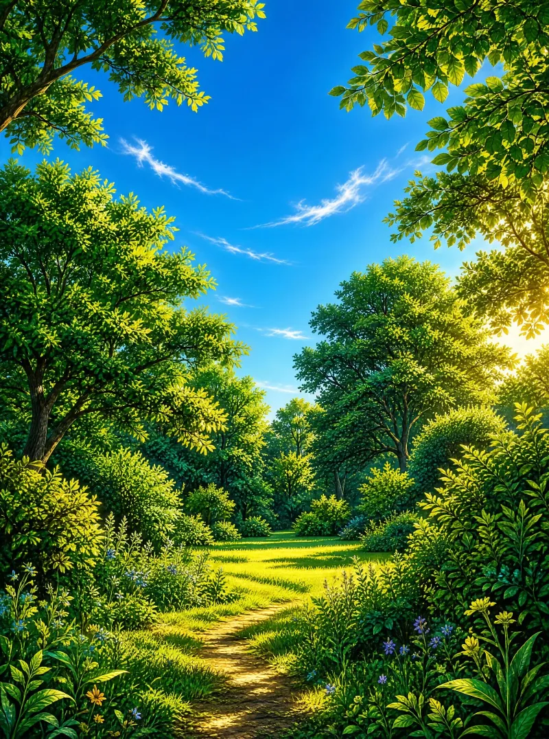 Sunny Forest Path