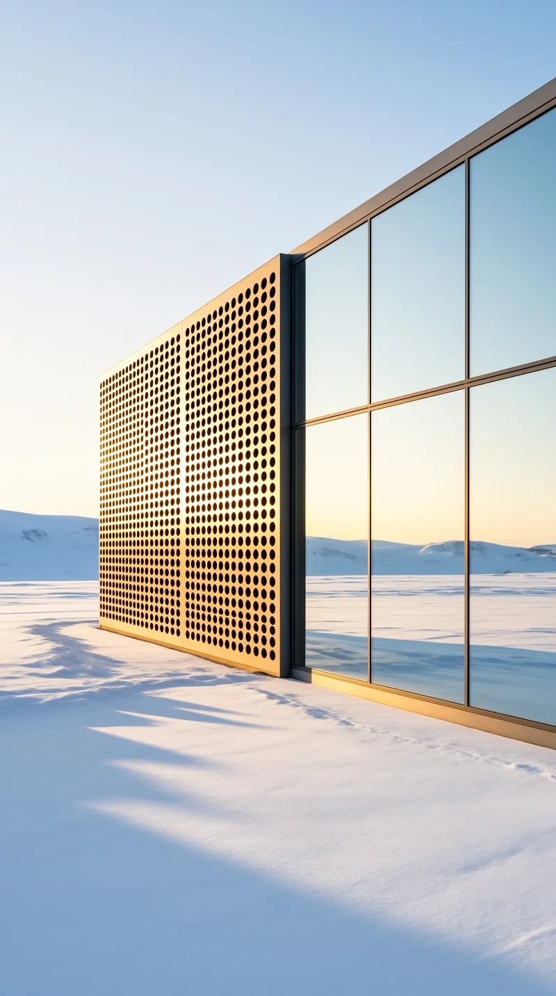 Modern Architecture in Snow