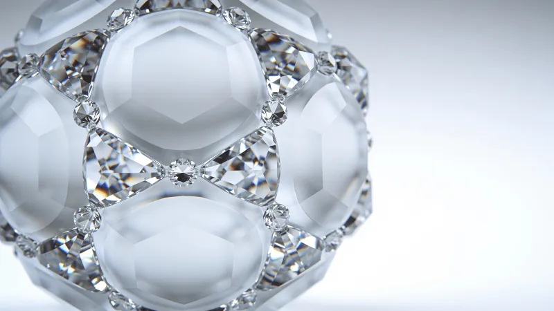 Frosted Glass, Crystal Geometric Sphere