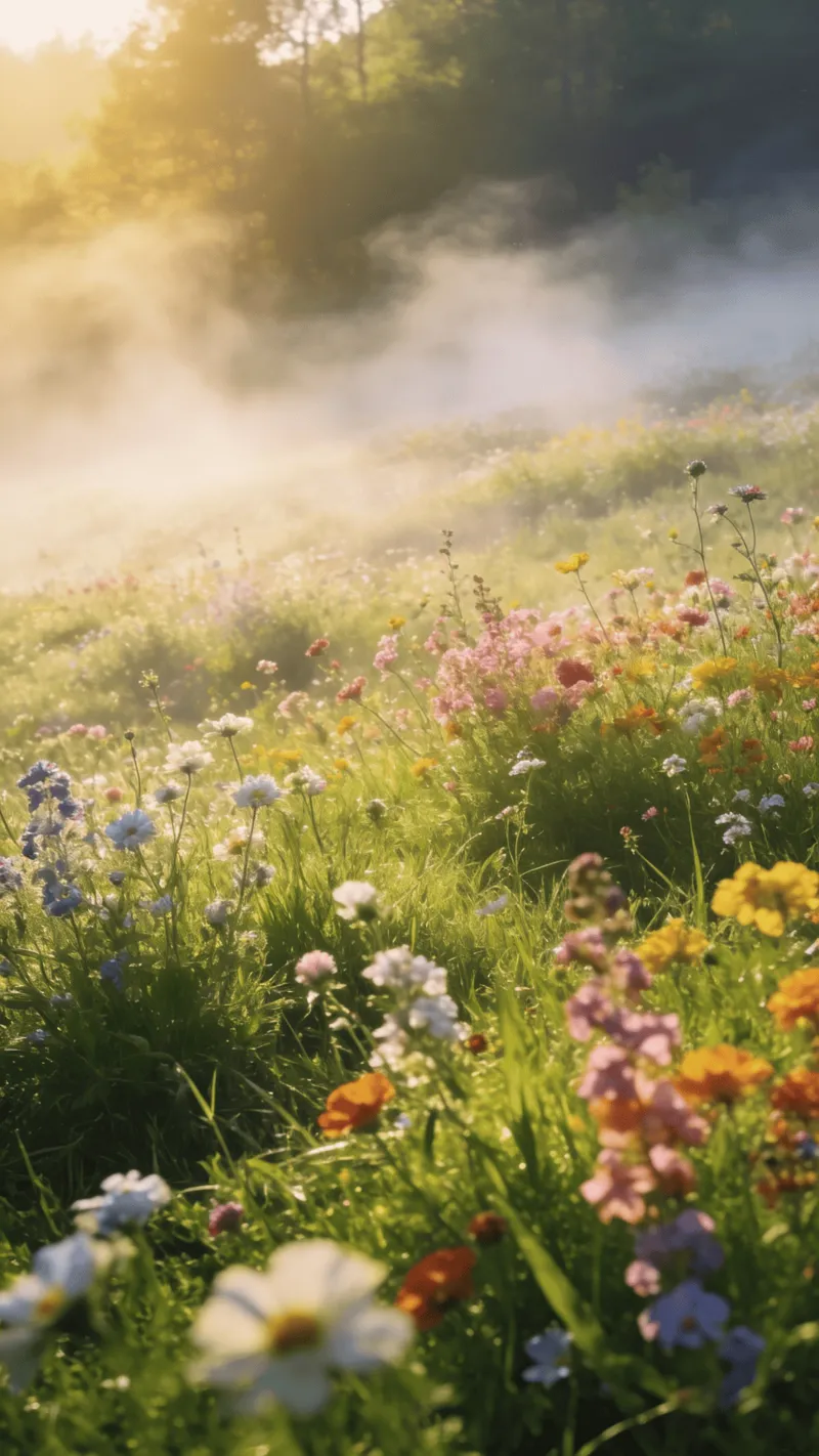 Soft Pastel Spring Landscape