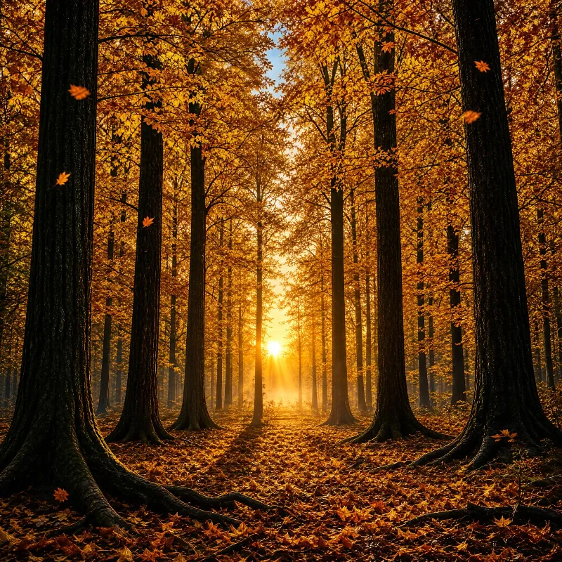 Golden Autumn Forest
