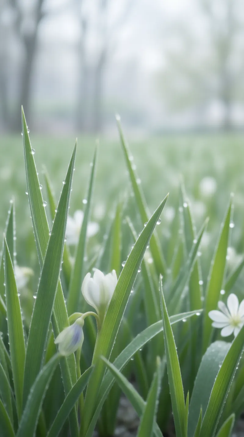 Morning Dew on Green Grass