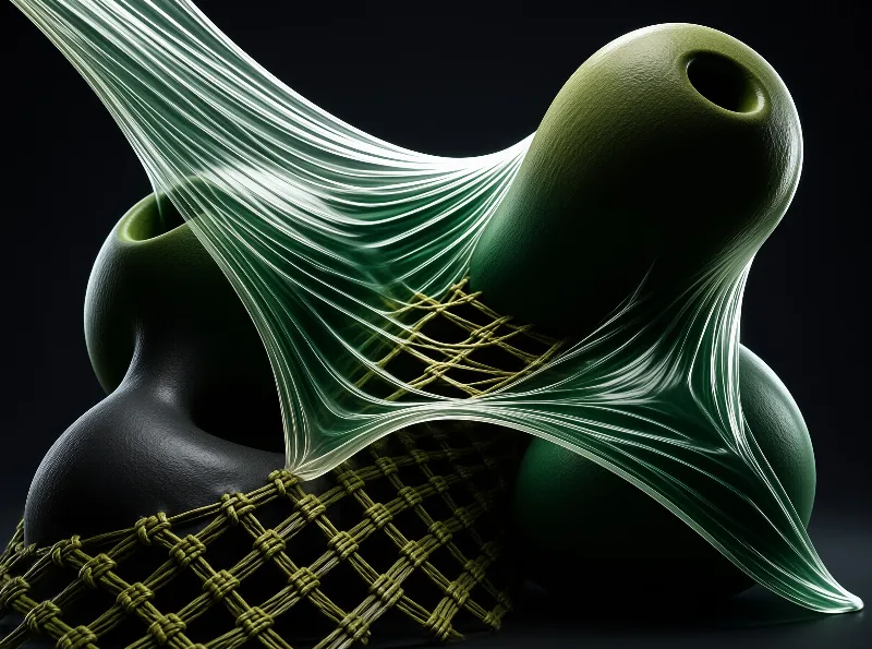 Abstract Green Sculpture
