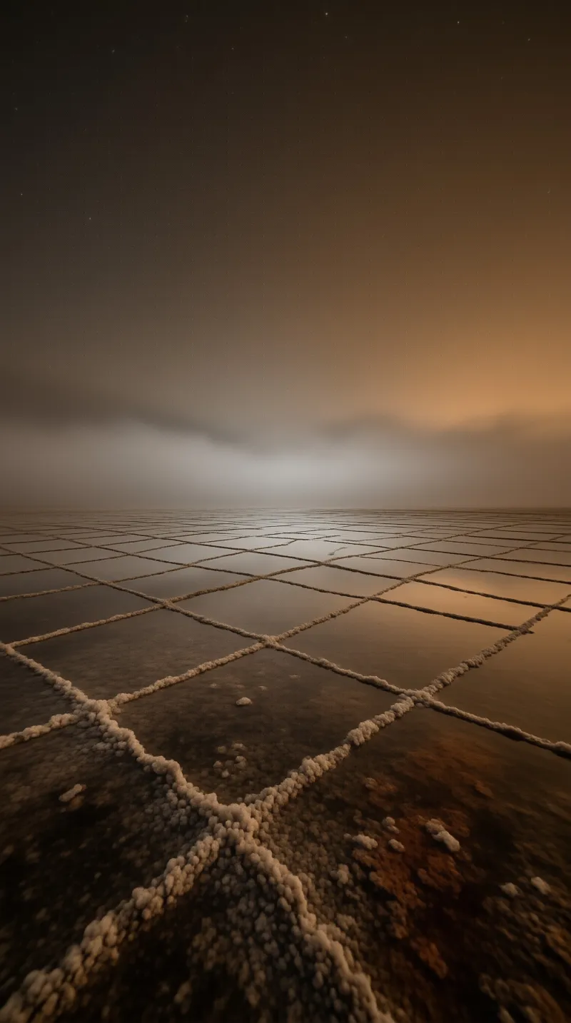 Salt Pans at Sunset
