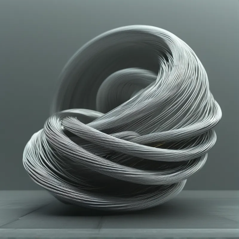 Abstract Silver Wire Knot
