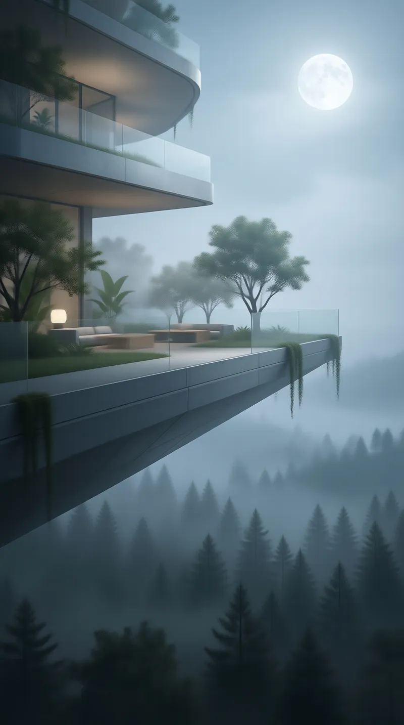 Moonlit Floating Terrace