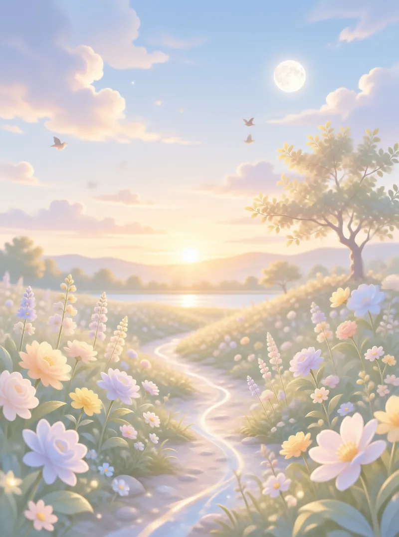 Dreamy Pastoral Landscape