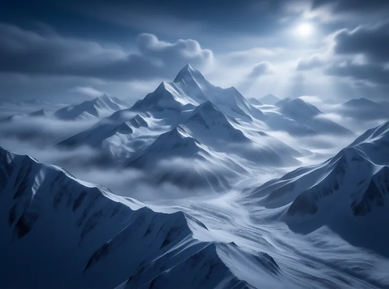 Snowy Mountain Landscape