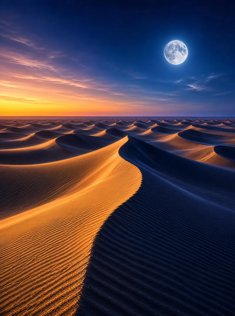 Moonlit Desert Dunes