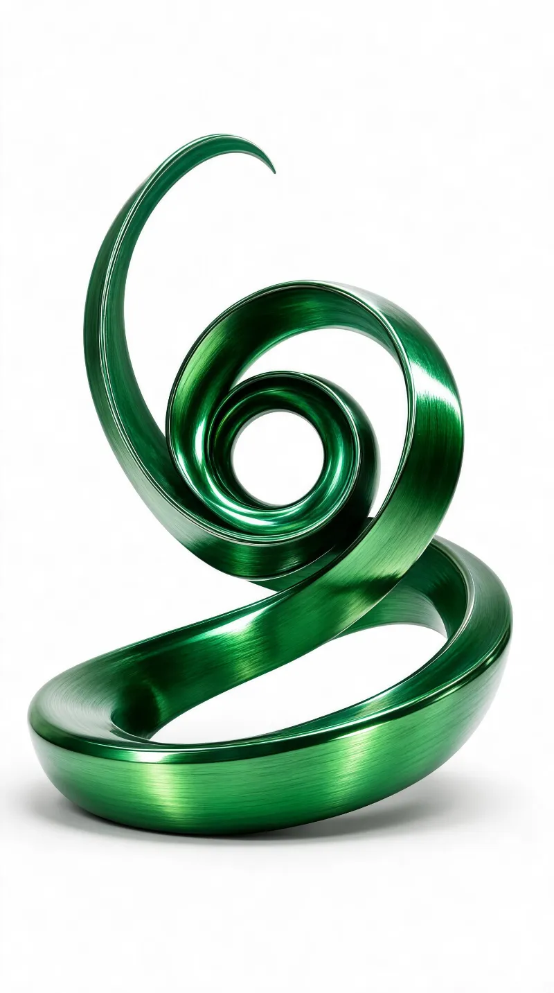 Metallic Green Spiral
