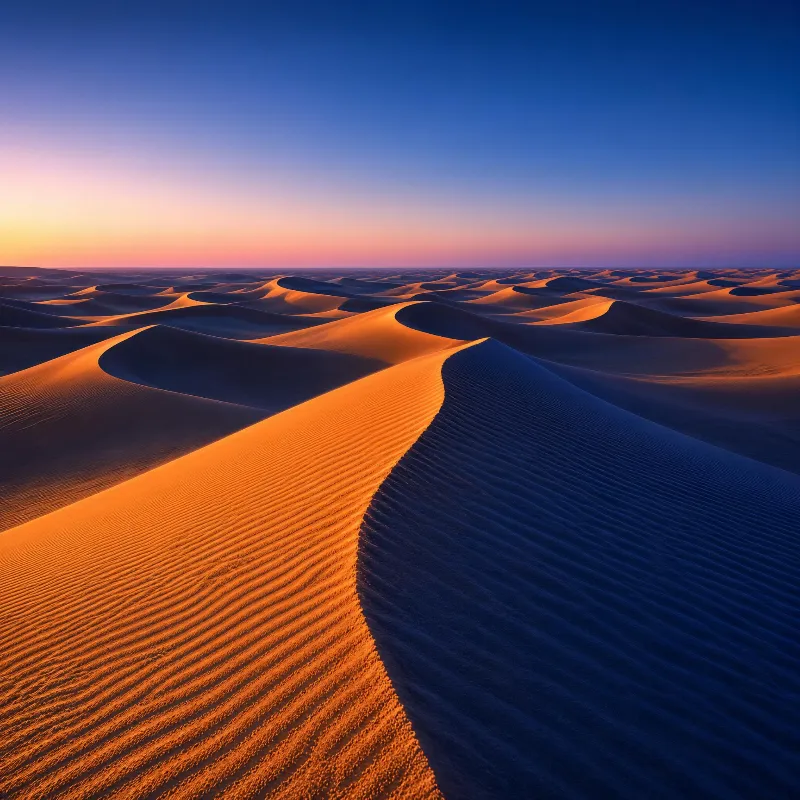 Golden Sand Dunes at Sunset