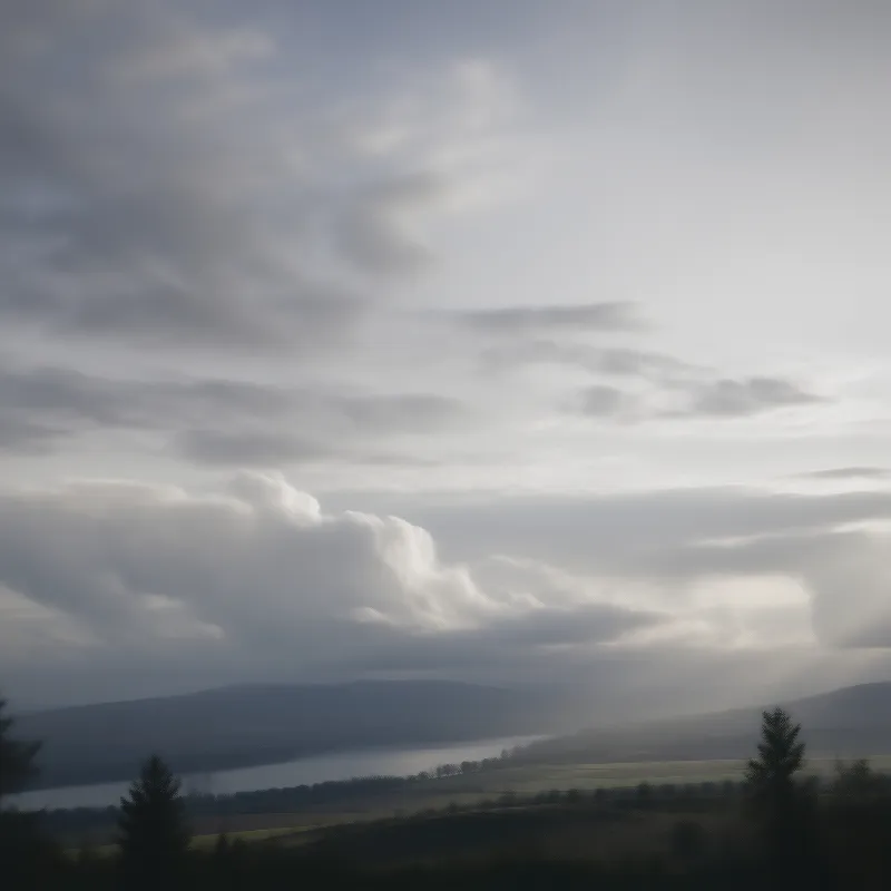 Cloudy Mountain Landscape