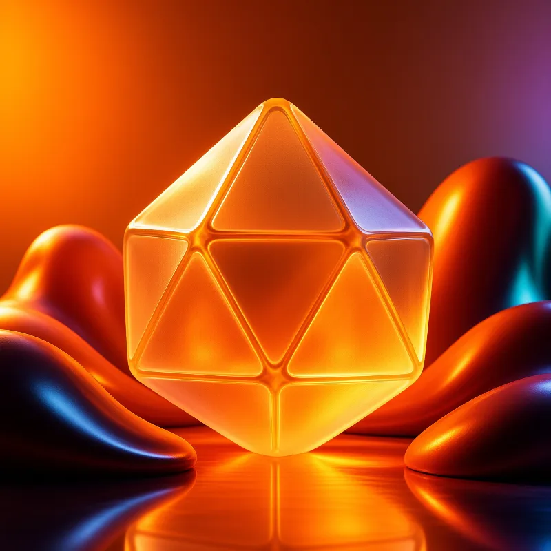 Glowing Geometric Crystal