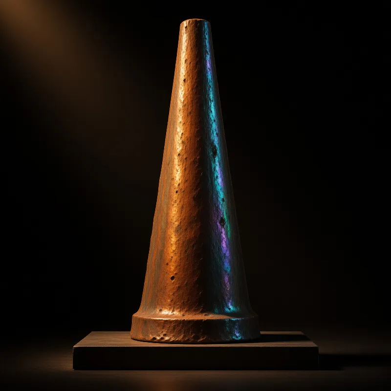 Metallic Cone Sculpture