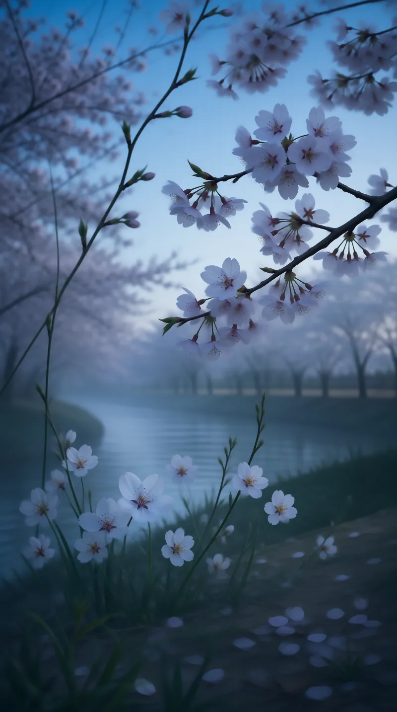 Twilight Sakura Landscape